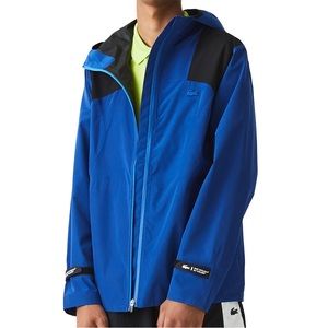 Lacoste colorblocked zip up front hood jacket